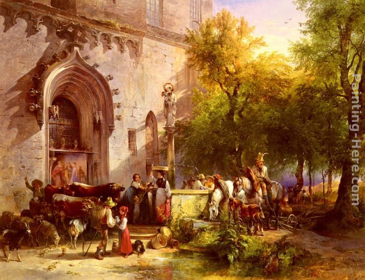 Friedrich Gauermann Der Dorfbrunn